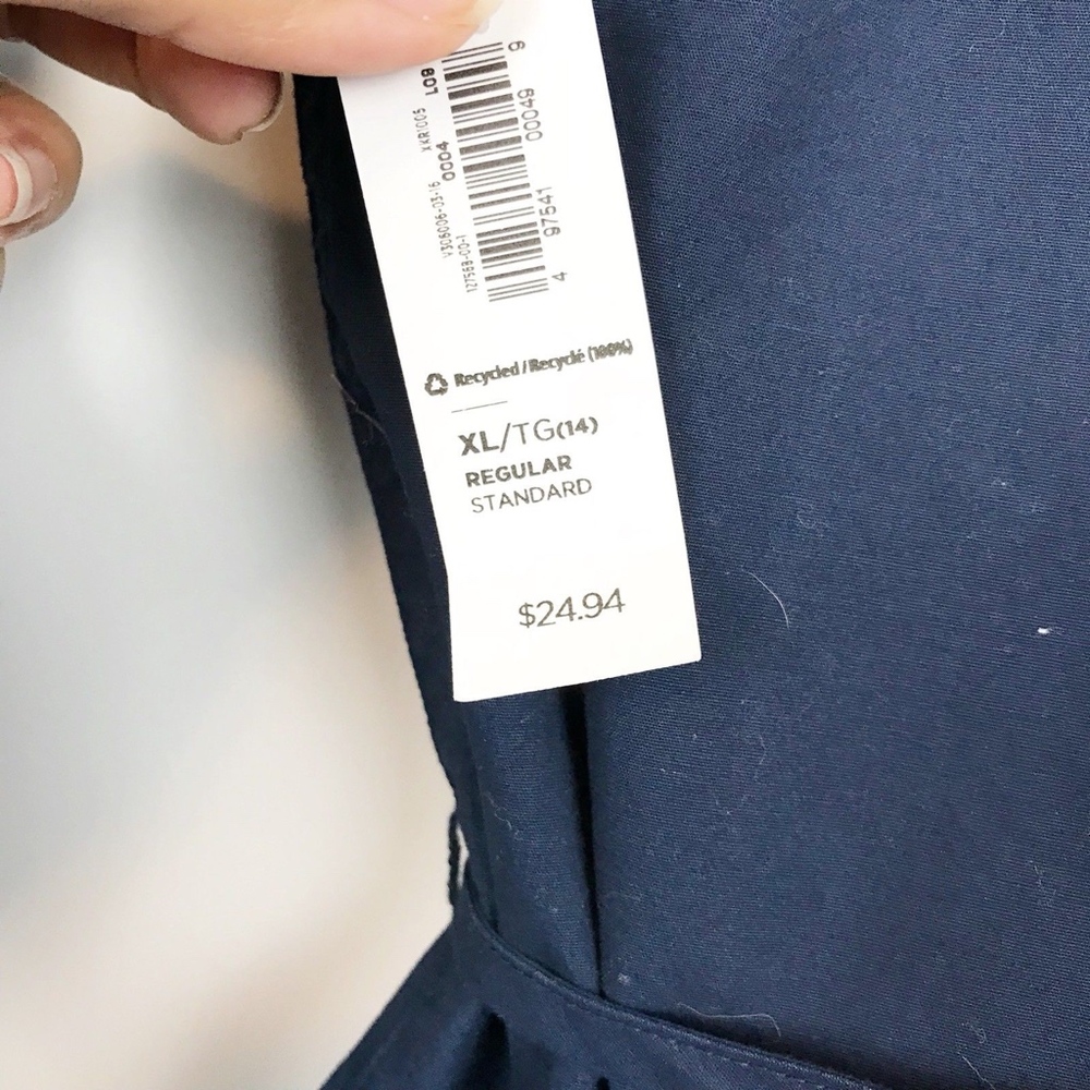 NEW Girls Old Navy 3/4 Shirt Dress Navy Blue - Picture 6 of 6